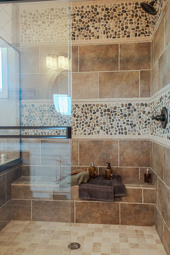 Stone Bathroom Showers
 Doors Shower walls and Dream shower on Pinterest