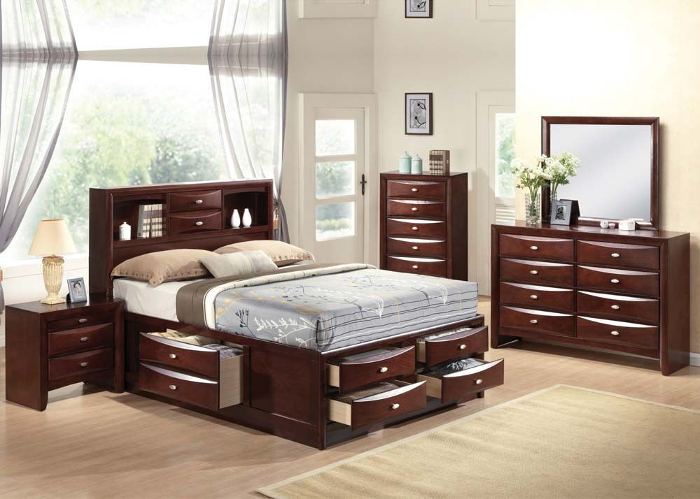 Storage Bed Bedroom Set
 Ireland 4 Pc Bedroom Set Queen Full King Size Bed Storage
