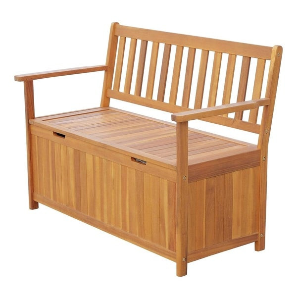 Storage Bench For Outside
 Shop Outsunny 47" Wooden Outdoor Storage Bench with
