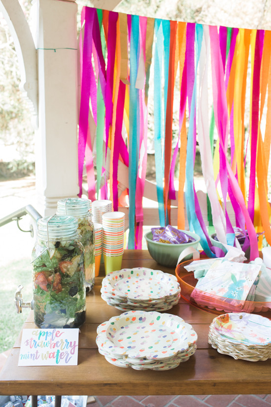 Streamer Decoration Ideas For Birthday Party
 streamer wall oh joy floral birthday party