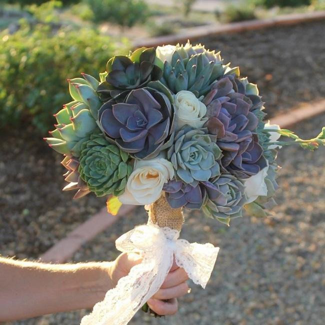 Succulent Wedding Bouquet DIY
 Cuttings Wedding Rosette Succulents Wedding Succulent