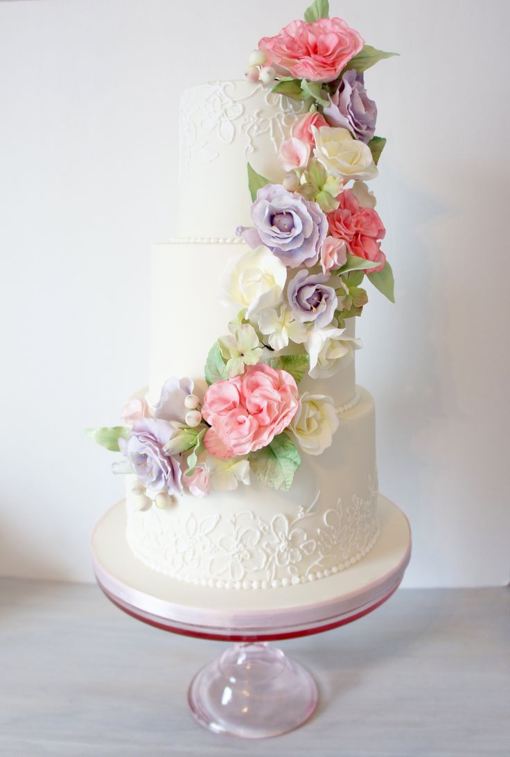 Sugar Flowers For Wedding Cakes
 17 Best images about Wedding Cakes on Pinterest