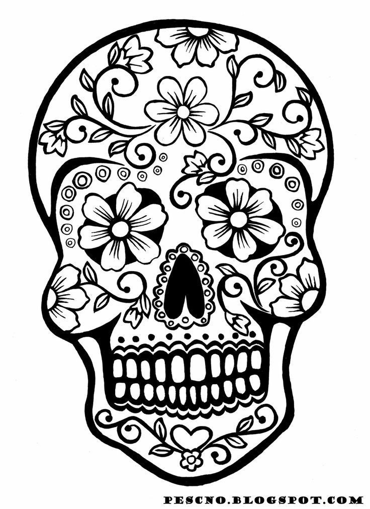 Sugar Skull Coloring Pages For Kids
 9 fun free printable Halloween coloring pages