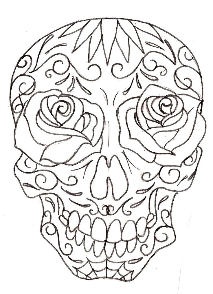 Sugar Skull Coloring Pages For Kids
 72 best images about SKULLS on Pinterest