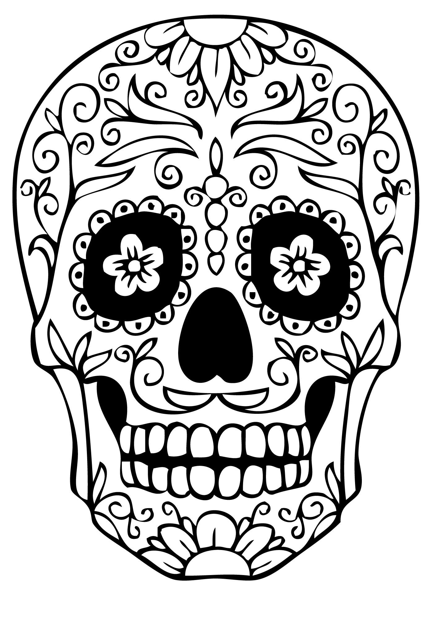 Sugar Skull Coloring Pages For Kids
 Sugar Skull Coloring Pages Best Coloring Pages For Kids