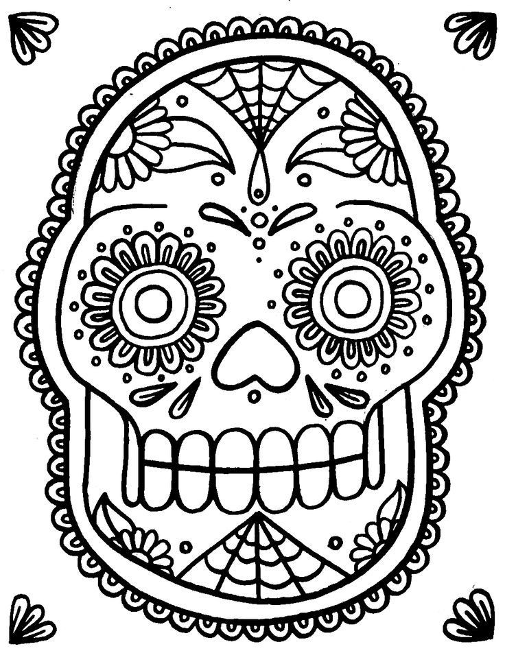 Sugar Skull Coloring Pages For Kids
 Sugar Skull Coloring Pages Best Coloring Pages For Kids