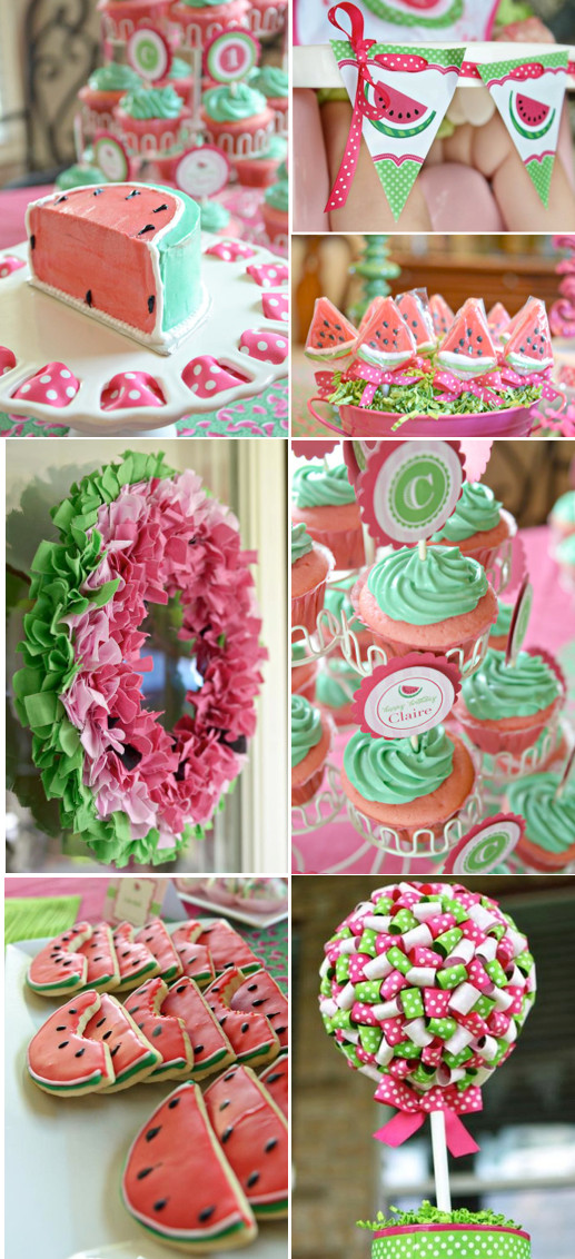 Summer Bday Party Ideas
 Watermelon Fruit Summer Girl 1st Birthday Party Planning