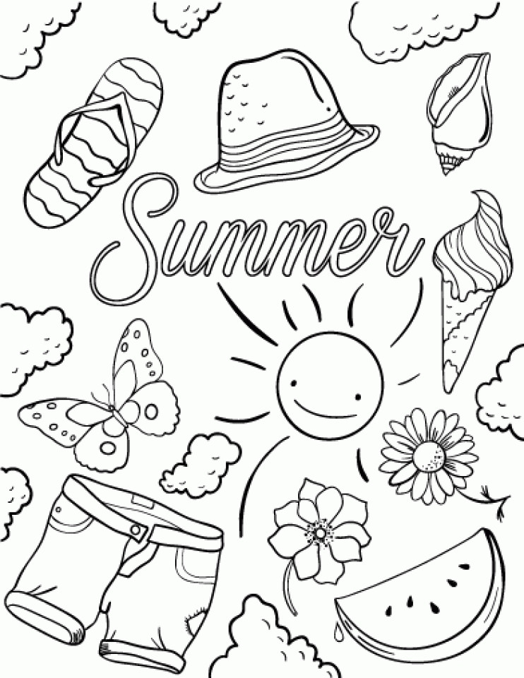 Summer Coloring Pages For Older Kids
 20 Free Printable Summer Coloring Pages