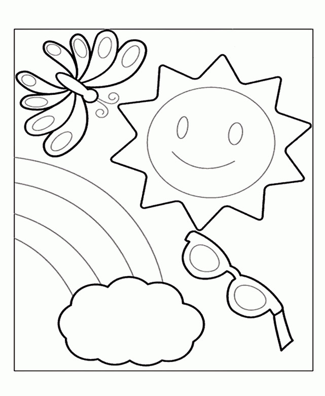 Summer Coloring Pages For Toddlers
 Free Preschool Summer Coloring Pages Coloring Home