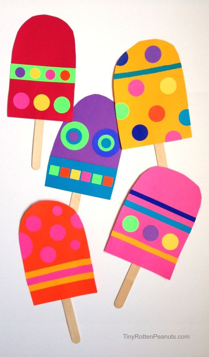 Summer Crafts For Preschoolers Easy
 Giant Paper Popsicle Craft we love easy crafts that