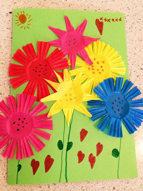 Summer Crafts For Preschoolers Easy
 Summer Bouquet Greeting Card Craft