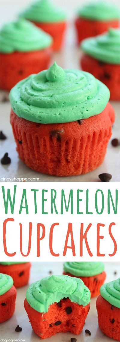 Summer Cupcakes Recipes
 Watermelon Cupcakes Recipe Pinterest