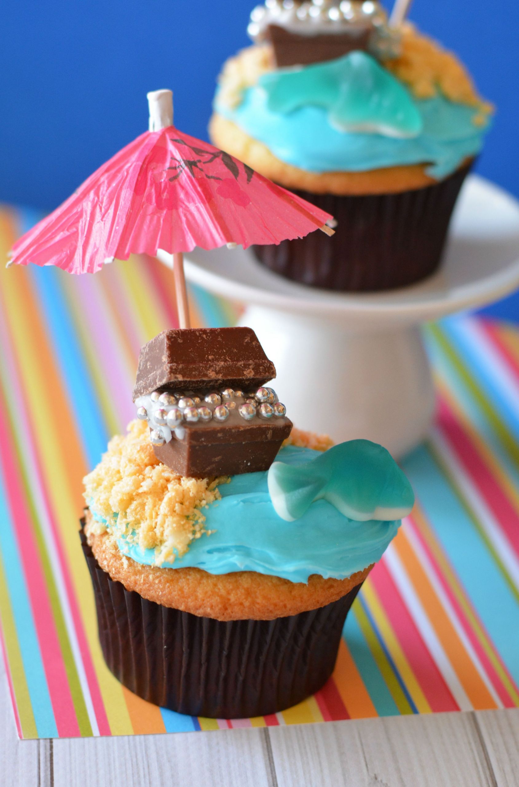 Summer Cupcakes Recipes
 Treasure Chest Beach Cupcakes Recipe Not Quite Susie
