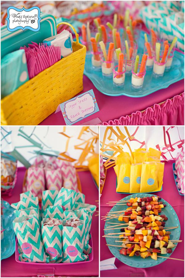 Summer Girl Birthday Party Ideas
 Kara s Party Ideas Chevron Print Summer 1st Birthday Party
