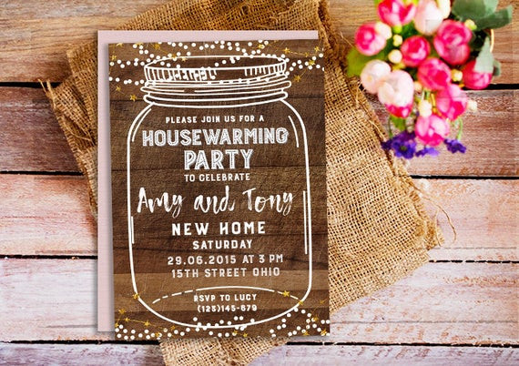 Summer Housewarming Party Ideas
 Housewarming party invitation BBQ Printable house warming