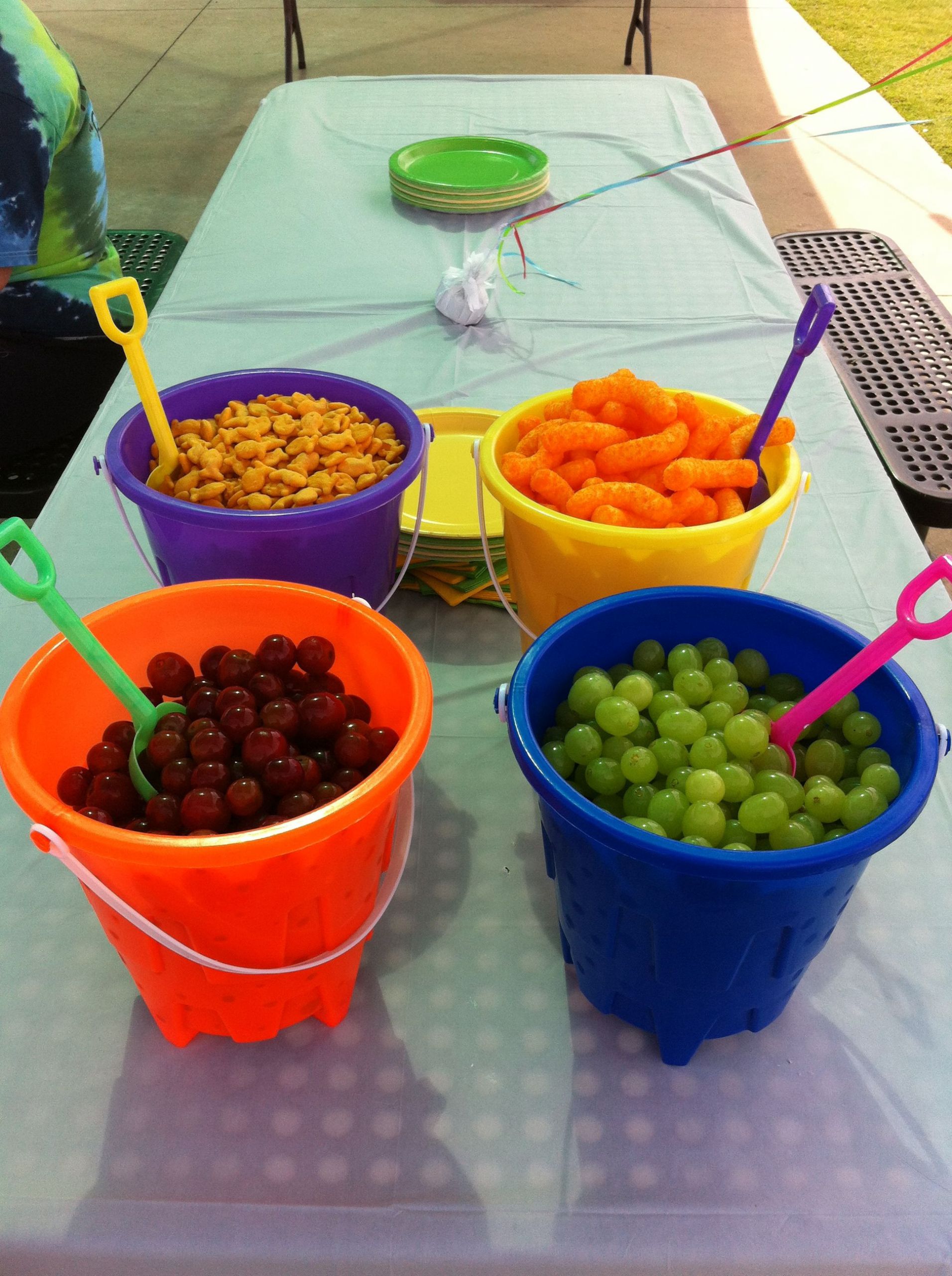 Summer Party Food Ideas For Kids
 Summer birthday od served in sand buckets purchased