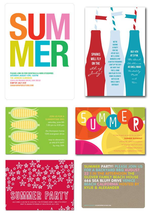 Summer Party Invitation Ideas
 right up your ally Ash I can t wait for summer wish I was