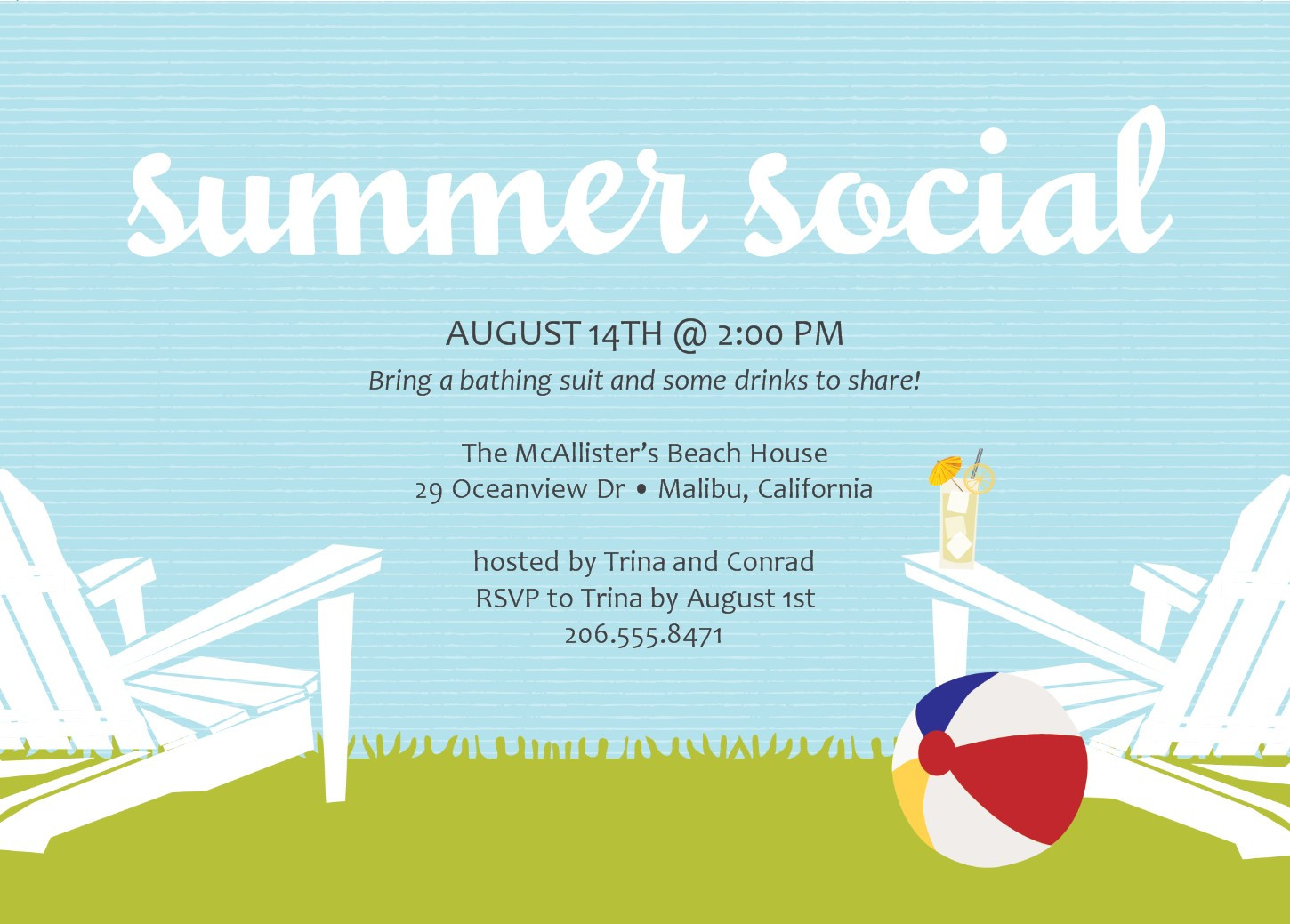 Summer Party Invitation Ideas
 End Summer Party Invitations