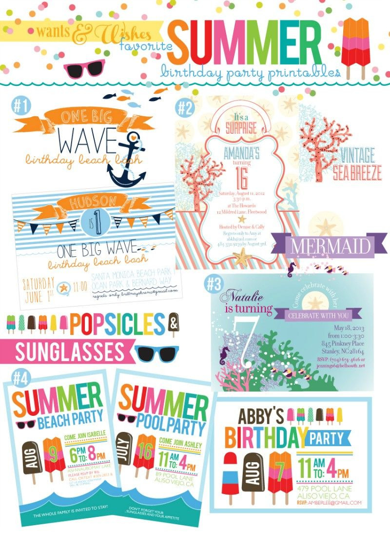 Summer Party Invitations Ideas
 Free Printable End Summer Party Invitations