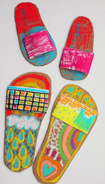 Summer Preschool Art Projects
 Colorful Flip Flop Artwork