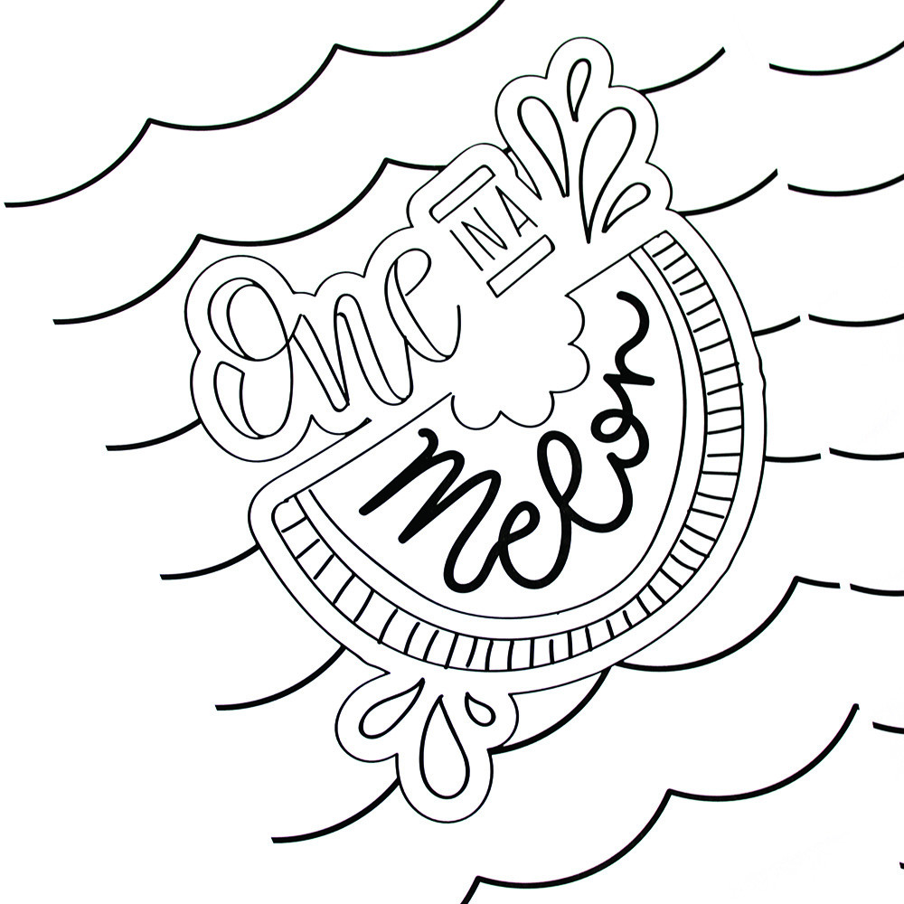 Summer Printable Coloring Pages
 Hand Lettered Summer Coloring Pages Printable Crush