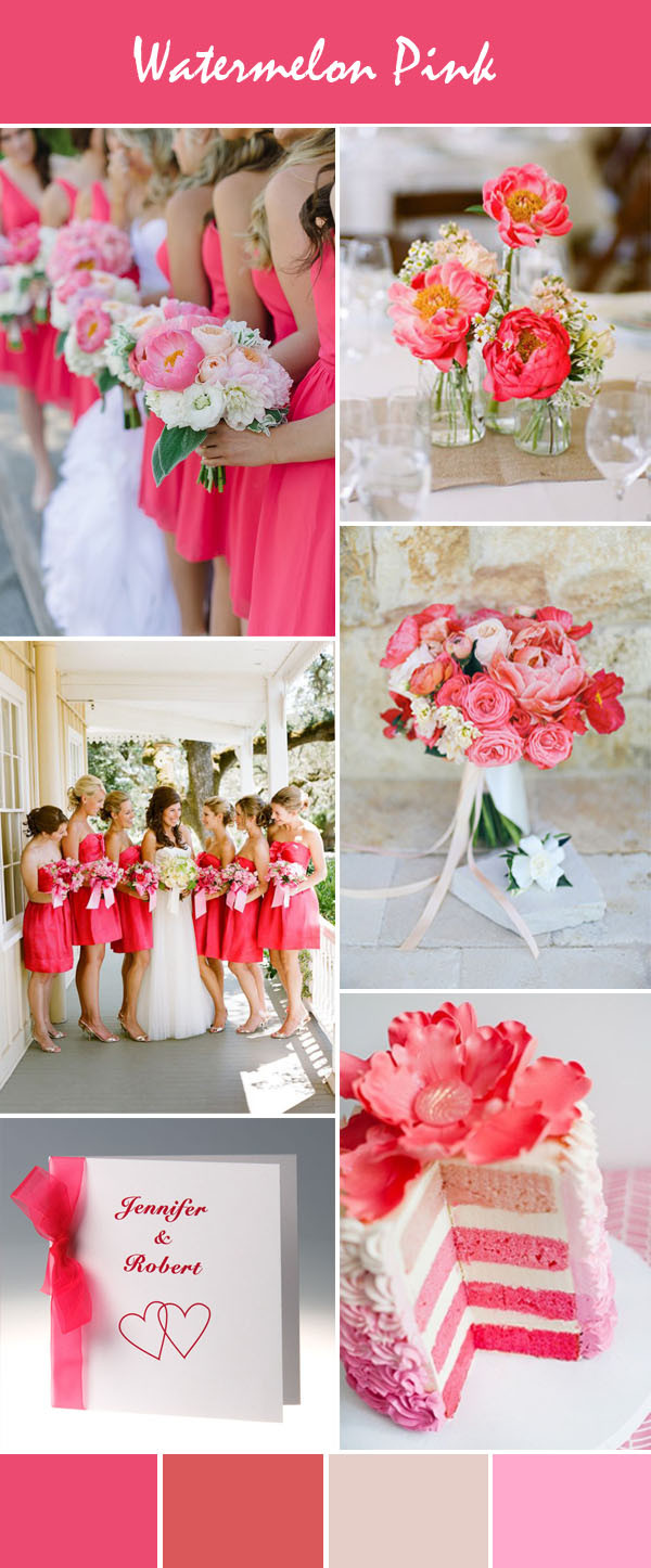 Summer Wedding Theme Ideas
 Stunning Bright Pink Wedding Color Ideas With Invitations