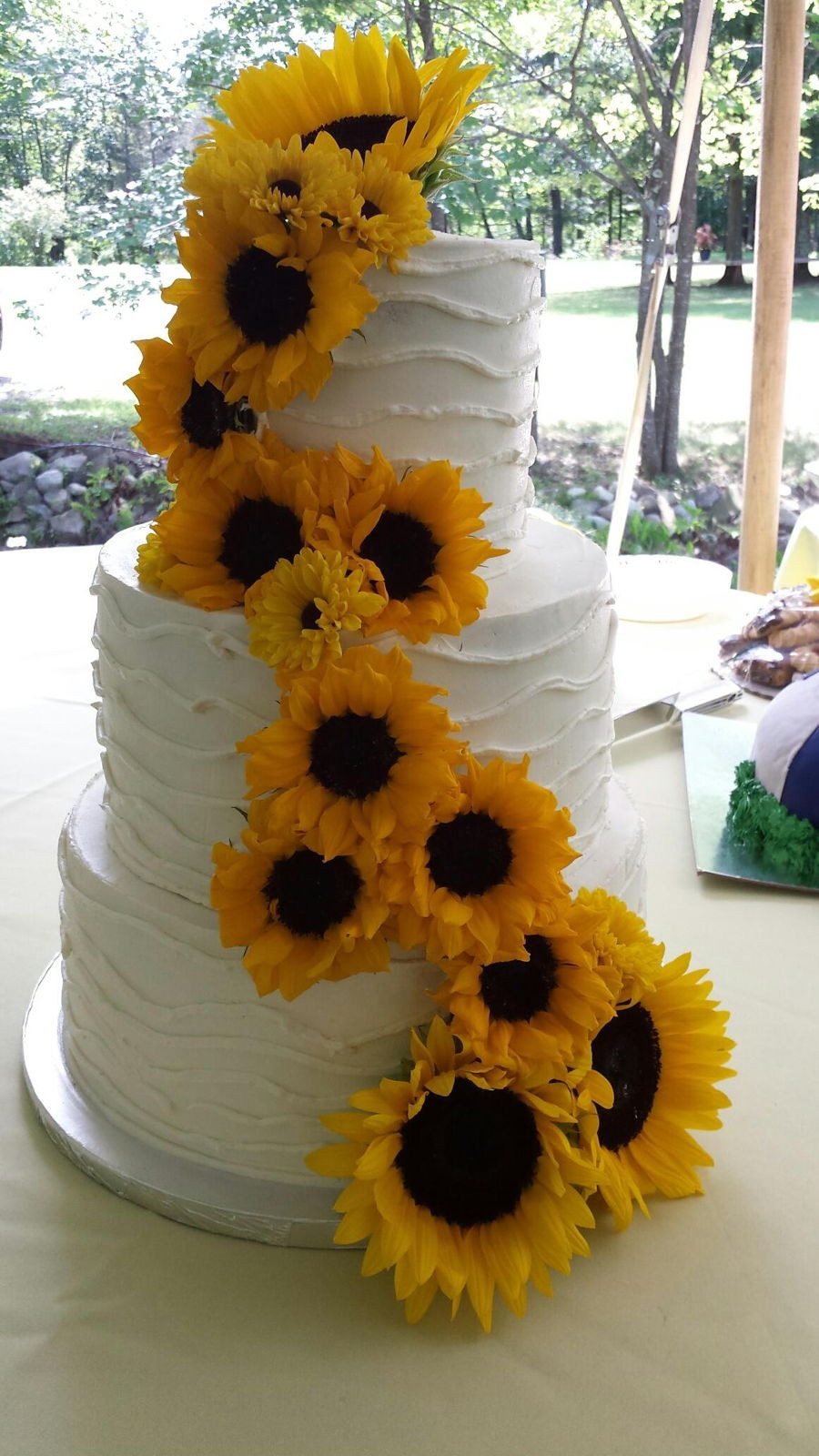 Sunflower Wedding Cakes
 Summer Sunflower Wedding Cake CakeCentral