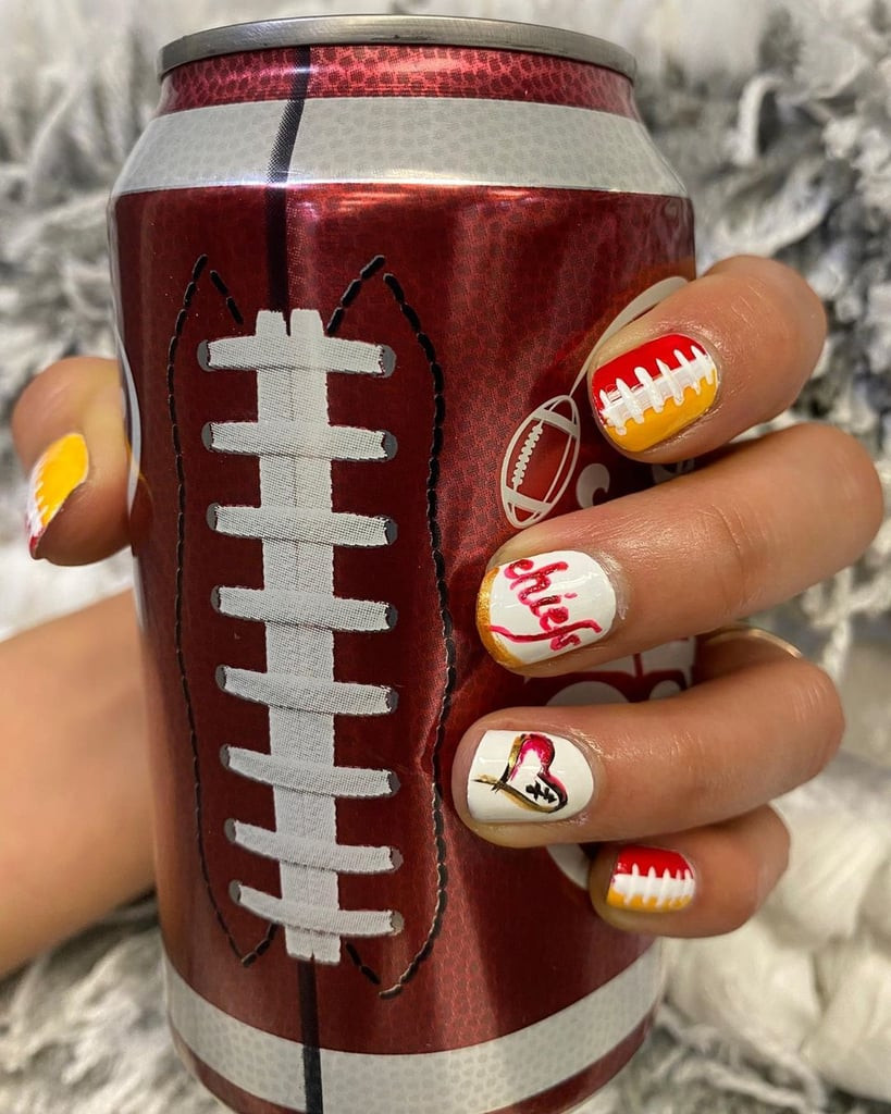 Super Bowl Nail Designs
 Super Bowl Nail Art Ideas For Chiefs and 49ers Fans in