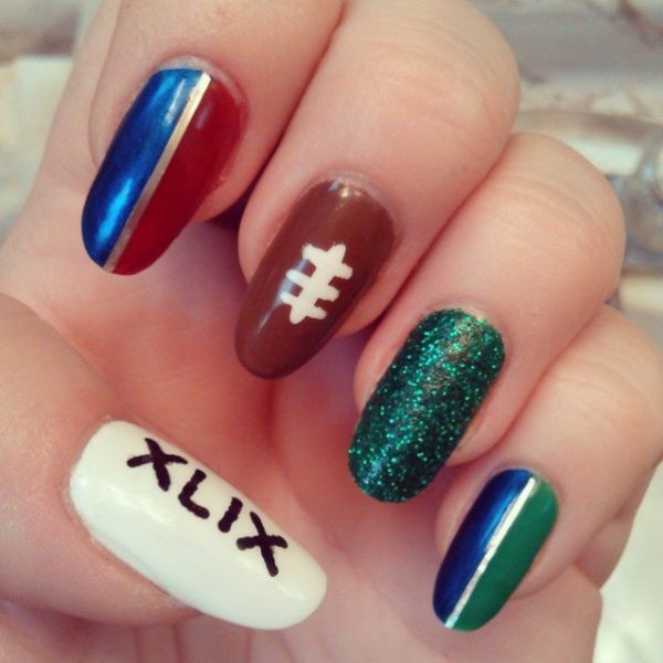 Super Bowl Nail Designs
 Ready for Super Bowl 26 Amazing Football Nail Art Designs