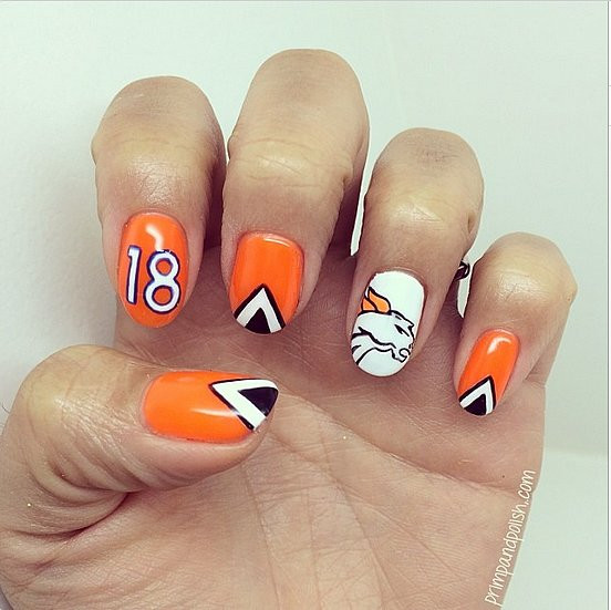 Super Bowl Nail Designs
 Super Bowl Nail Art Ideas 2014