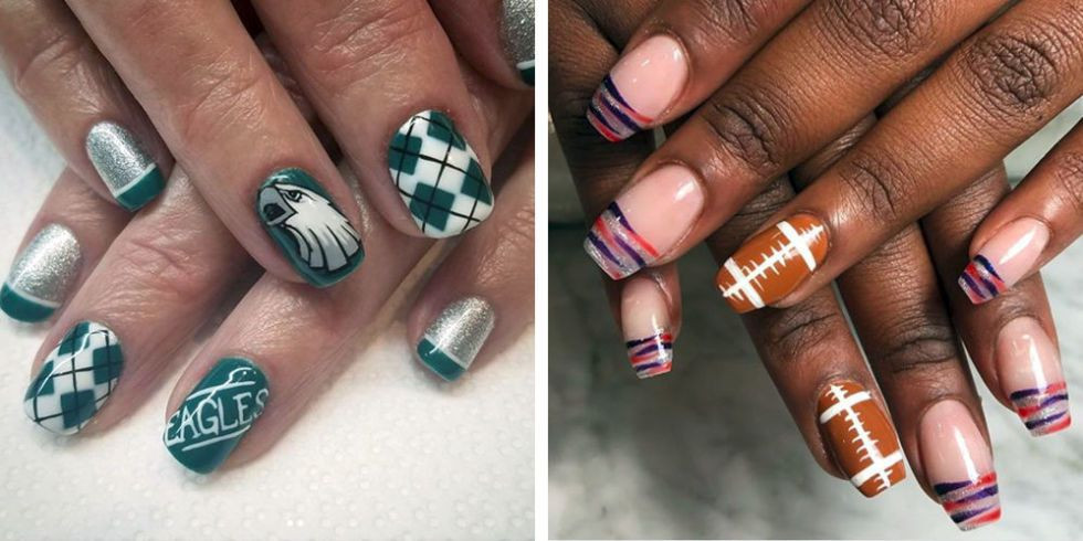 Super Bowl Nail Designs
 Super Bowl 2018 Nail Art Ideas Best Football Nail Art