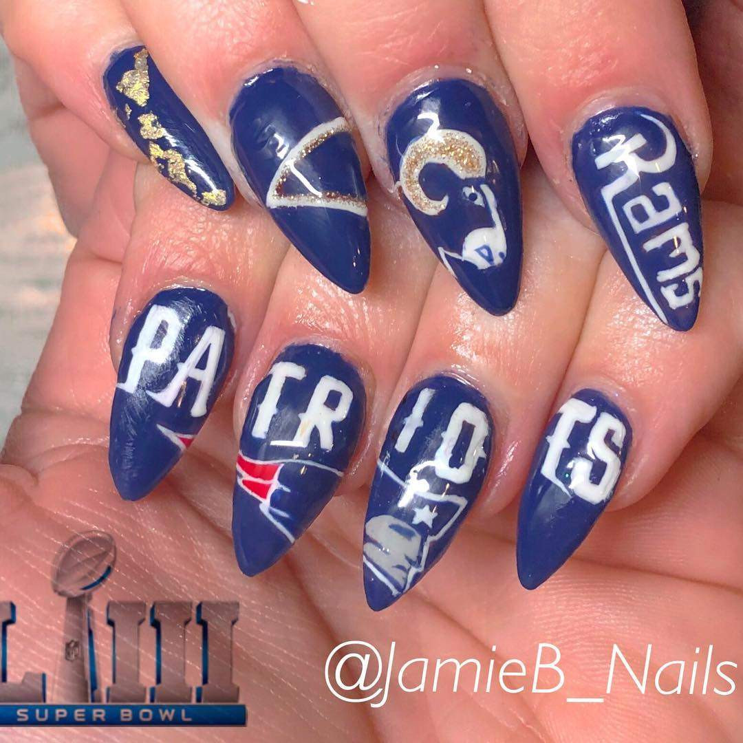 Super Bowl Nail Designs
 30 Football Nail Art designs that exclaims the Super Bowl