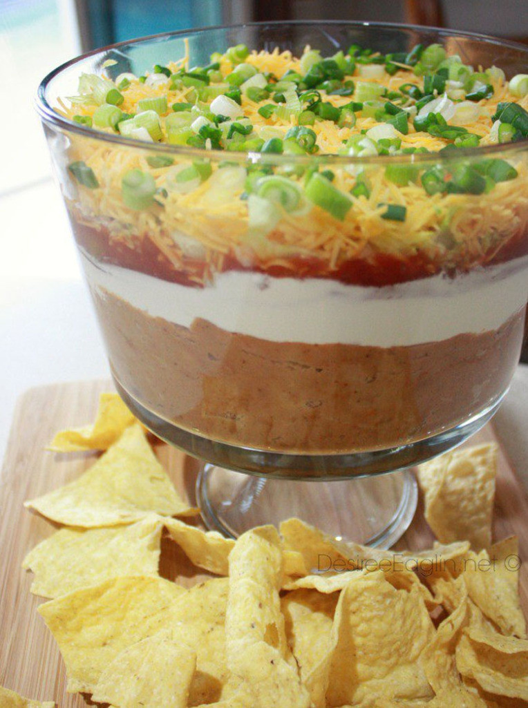 Super Bowl Party Dips Recipes
 Classic From a Can 7 Layer Dip Recipe — Dishmaps