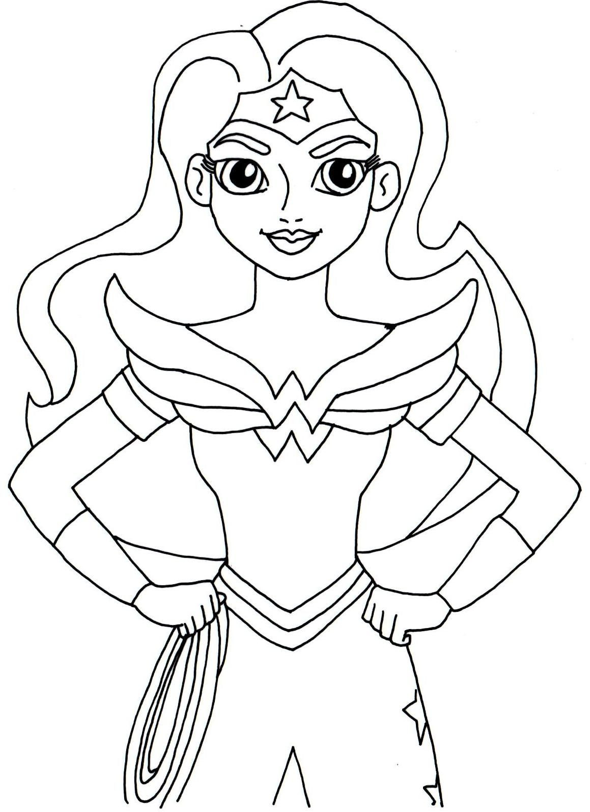 Super Hero Coloring Pages For Kids
 Free printable super hero high coloring page for Wonder