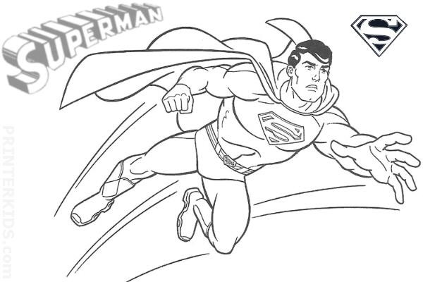 Super Hero Coloring Pages For Kids
 Free printable Superman " Super Hero " Flying Coloring Pages