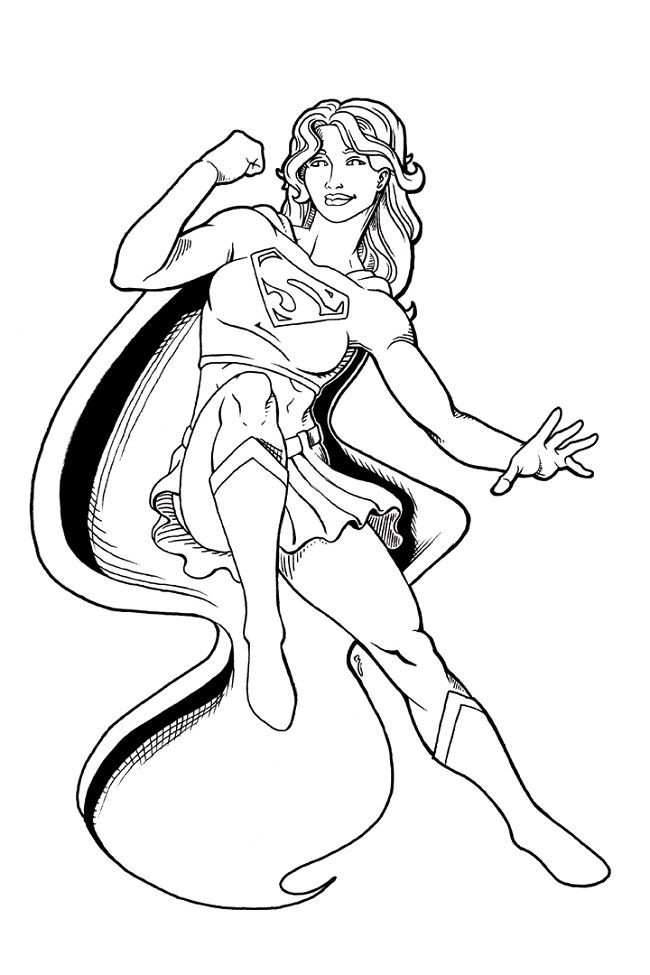 Super Hero Coloring Pages For Kids
 supergirl coloring pages for kids