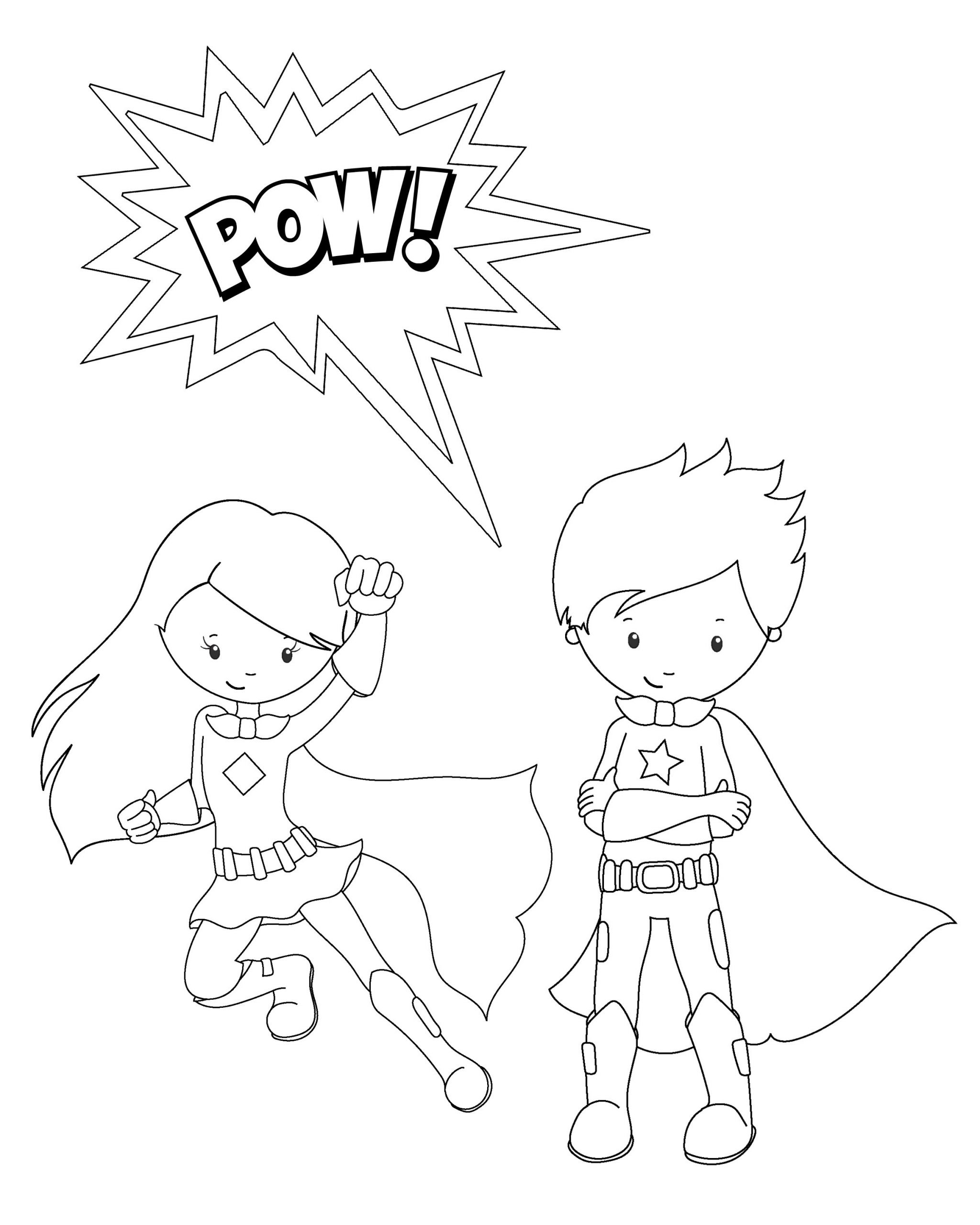 Super Hero Coloring Pages For Kids
 Free Printable Superhero Coloring Sheets for Kids Crazy