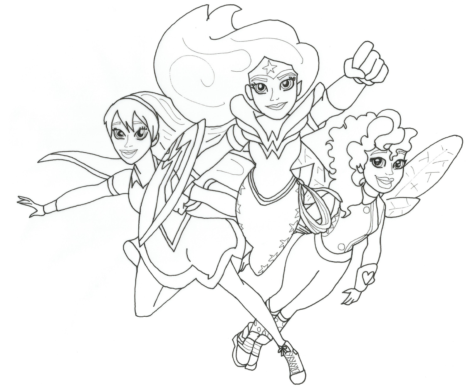 Super Hero Girls Coloring Pages
 Free Printable Super Hero High Coloring Pages DC Super