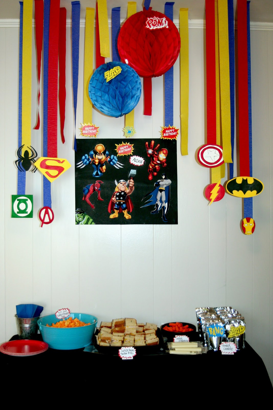 Superhero Birthday Party Decorations
 Circles Sunshine Super Hero Birthday Party