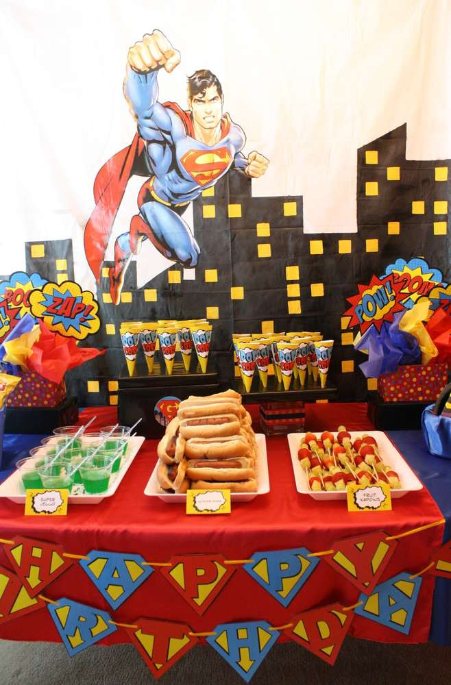 Superhero Birthday Party Decorations
 Superhero Birthday Party Ideas 26 of 53