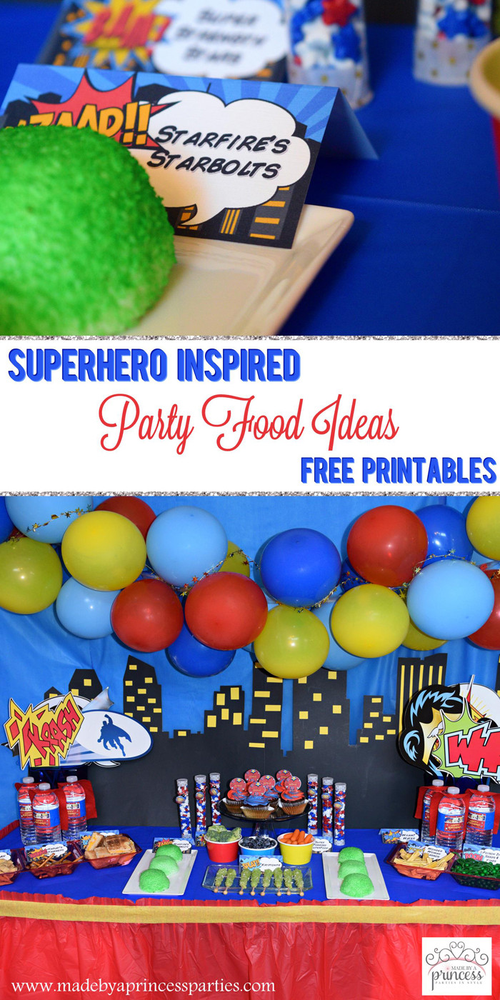 Superhero Birthday Party Food Ideas
 Superhero Inspired Party Food Ideas Free Printables