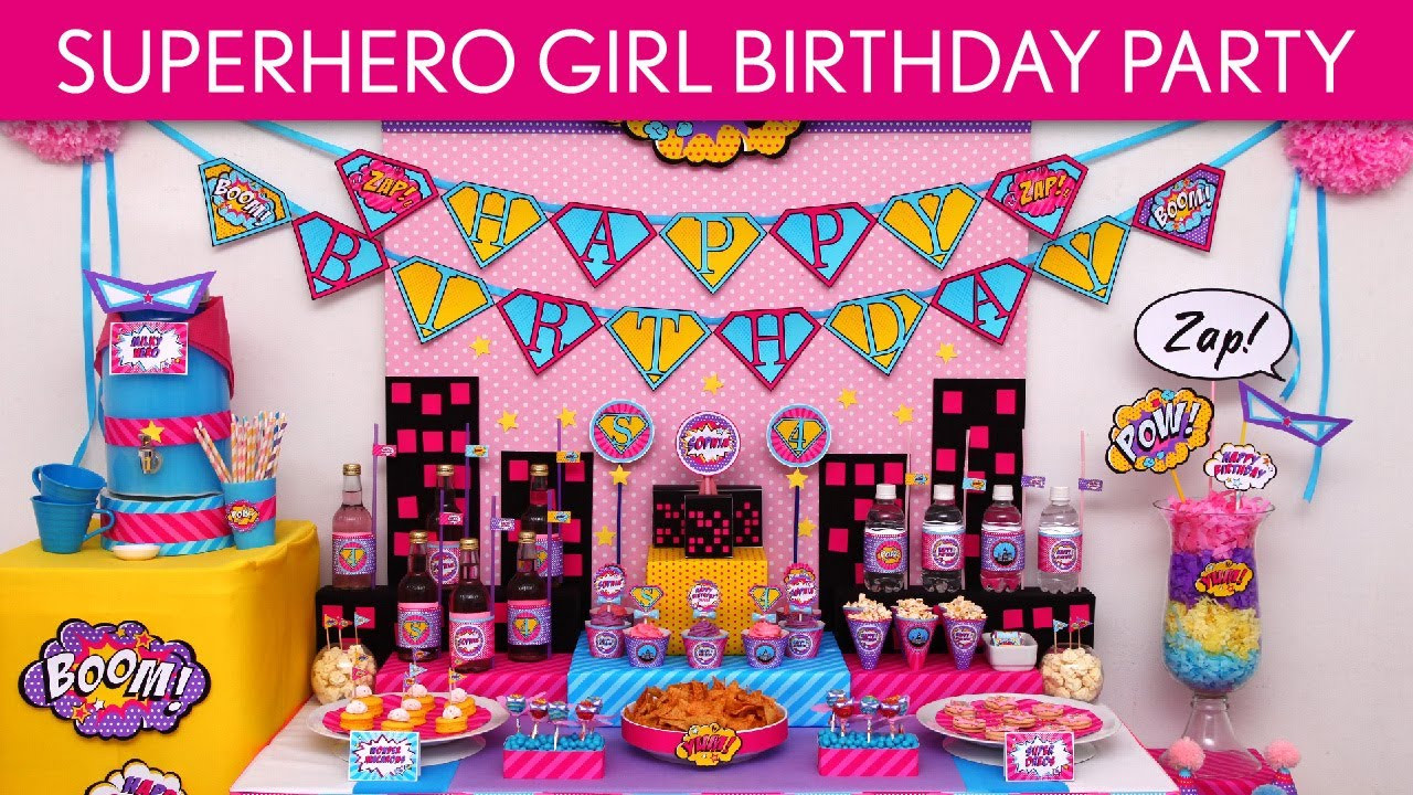 Superhero Birthday Party Supplies
 Superhero Girl Birthday Party Ideas Superhero Girl