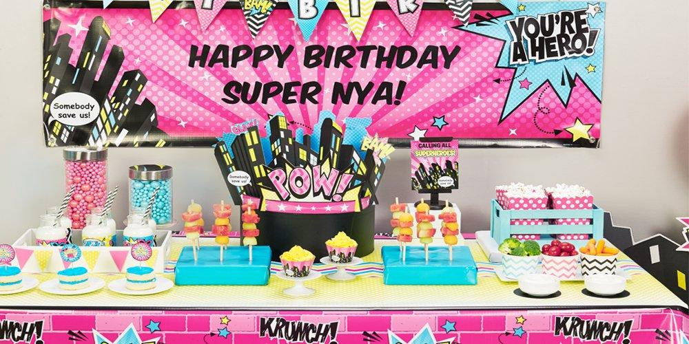 Superhero Birthday Party Supplies
 Superhero Girl Party Supplies Kids Party Supplies