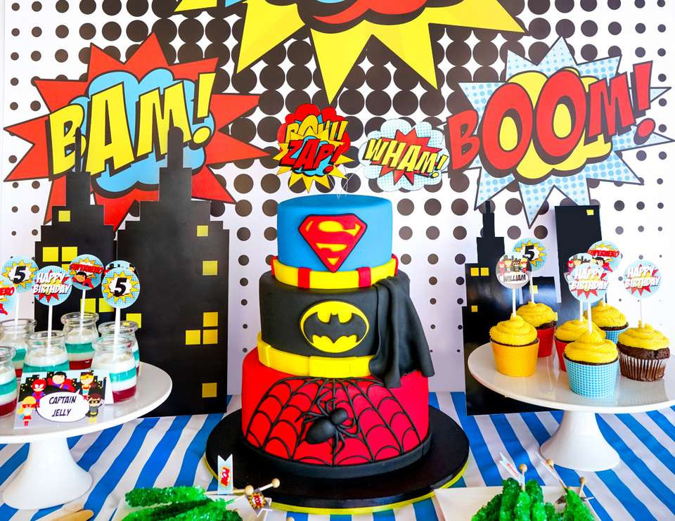 Superhero Birthday Party Supplies
 Superhero Boy Birthday "William s Pow erful