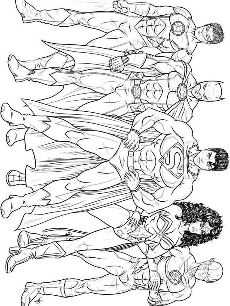 Superhero Coloring Pages For Boys
 DC Superhero coloring pages Free Printable DC Superhero