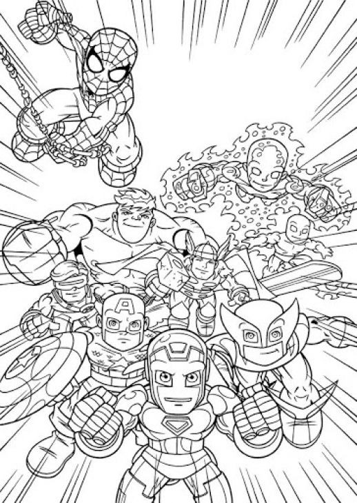 Superhero Coloring Pages For Boys
 line Printable Image Super Hero Squad Free For Kids