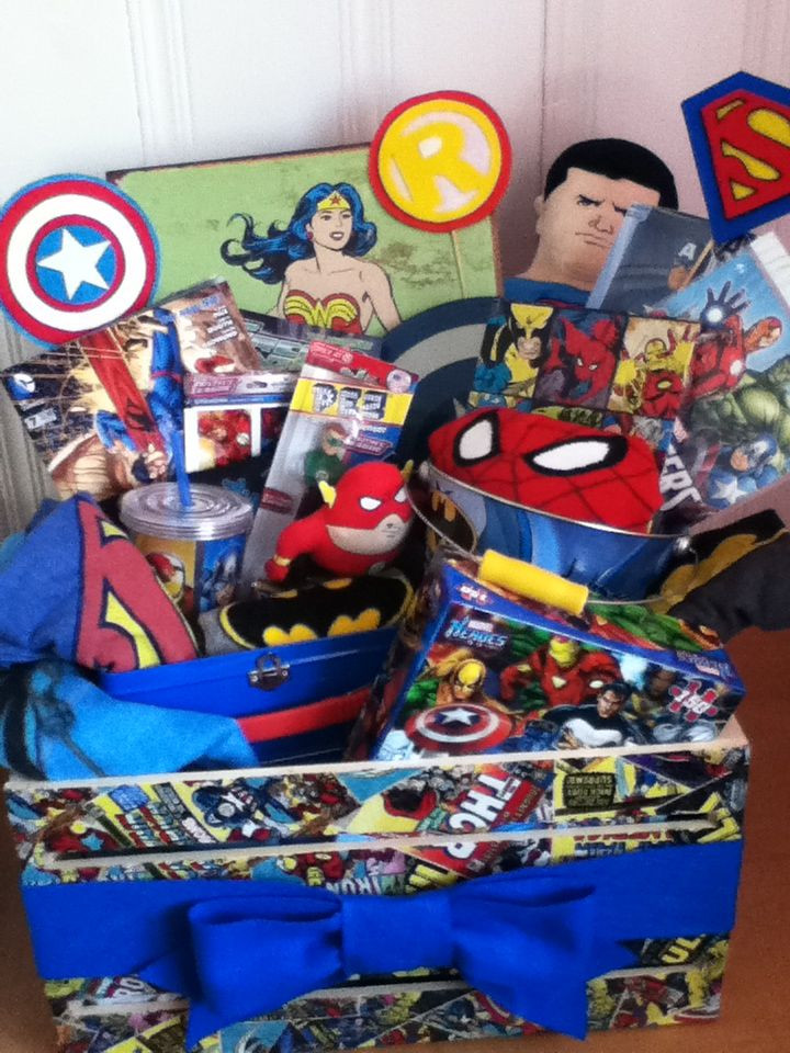 Superhero Gifts For Kids
 Super hero themed t basket basket case