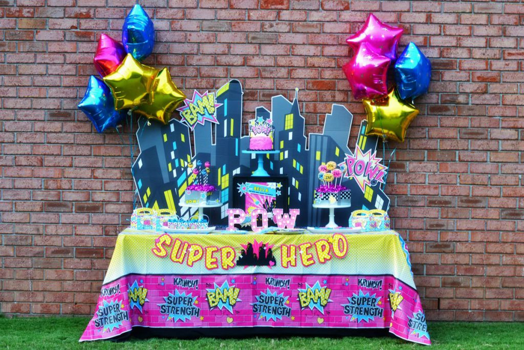 Superhero Girl Birthday Party Ideas
 Girl Superhero Party by Brittany Schwaigert