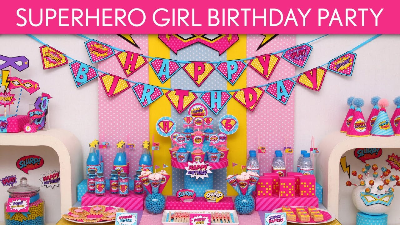 Superhero Girl Birthday Party Ideas
 Retro Superhero Girl Birthday Party Ideas Retro