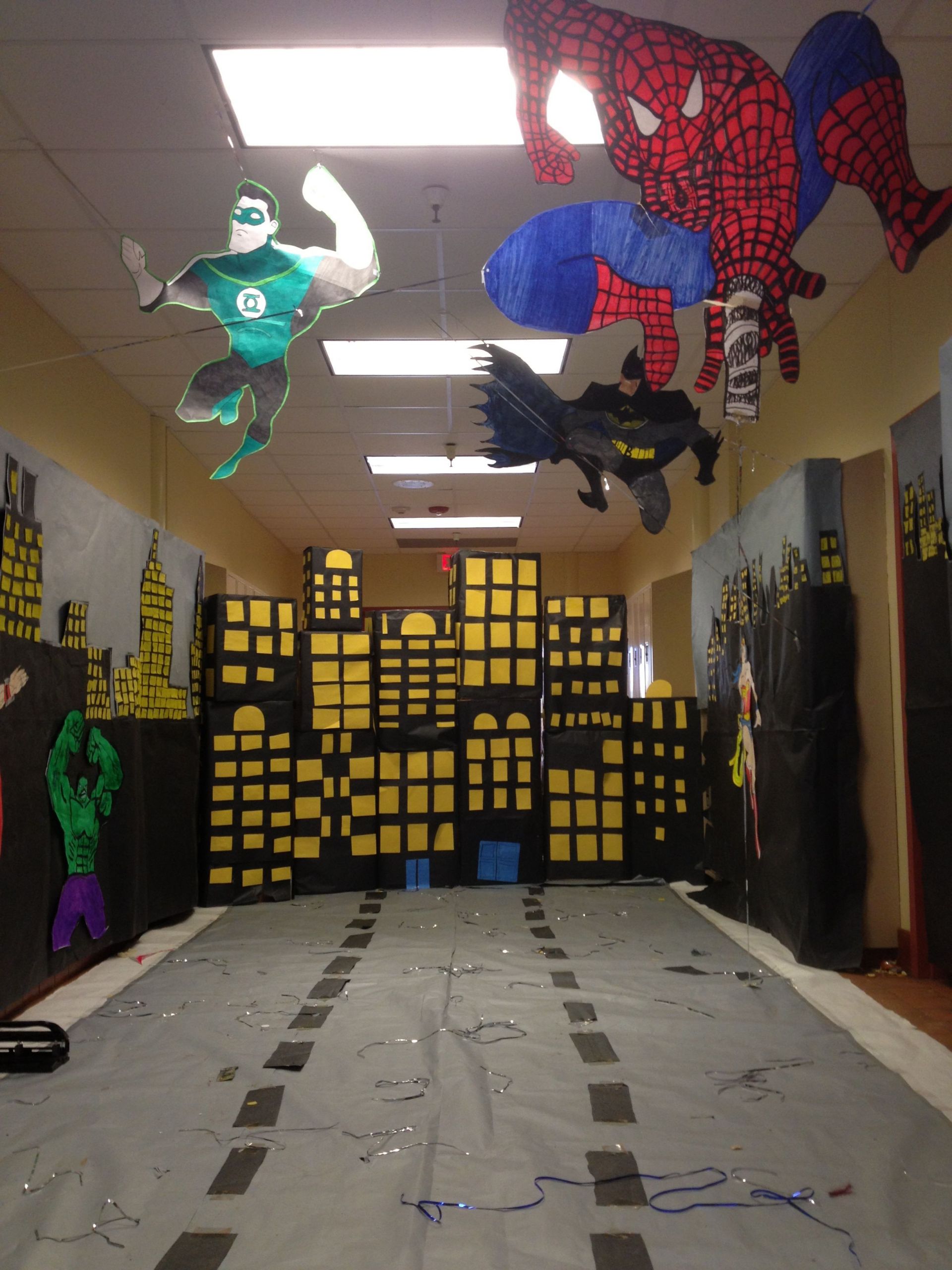 Superheroes Halloween Party Ideas
 Hopi High School Home ing 2013 hallway decoration